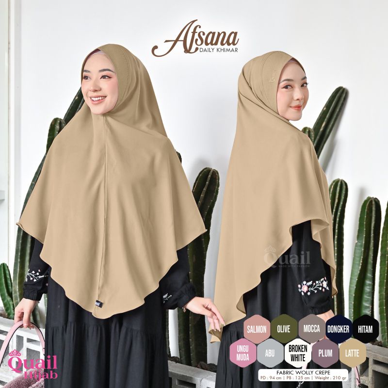 AFSANA QUAIL HIJAB BERGO ZIPER BERGO SYARI zaphia bliesky