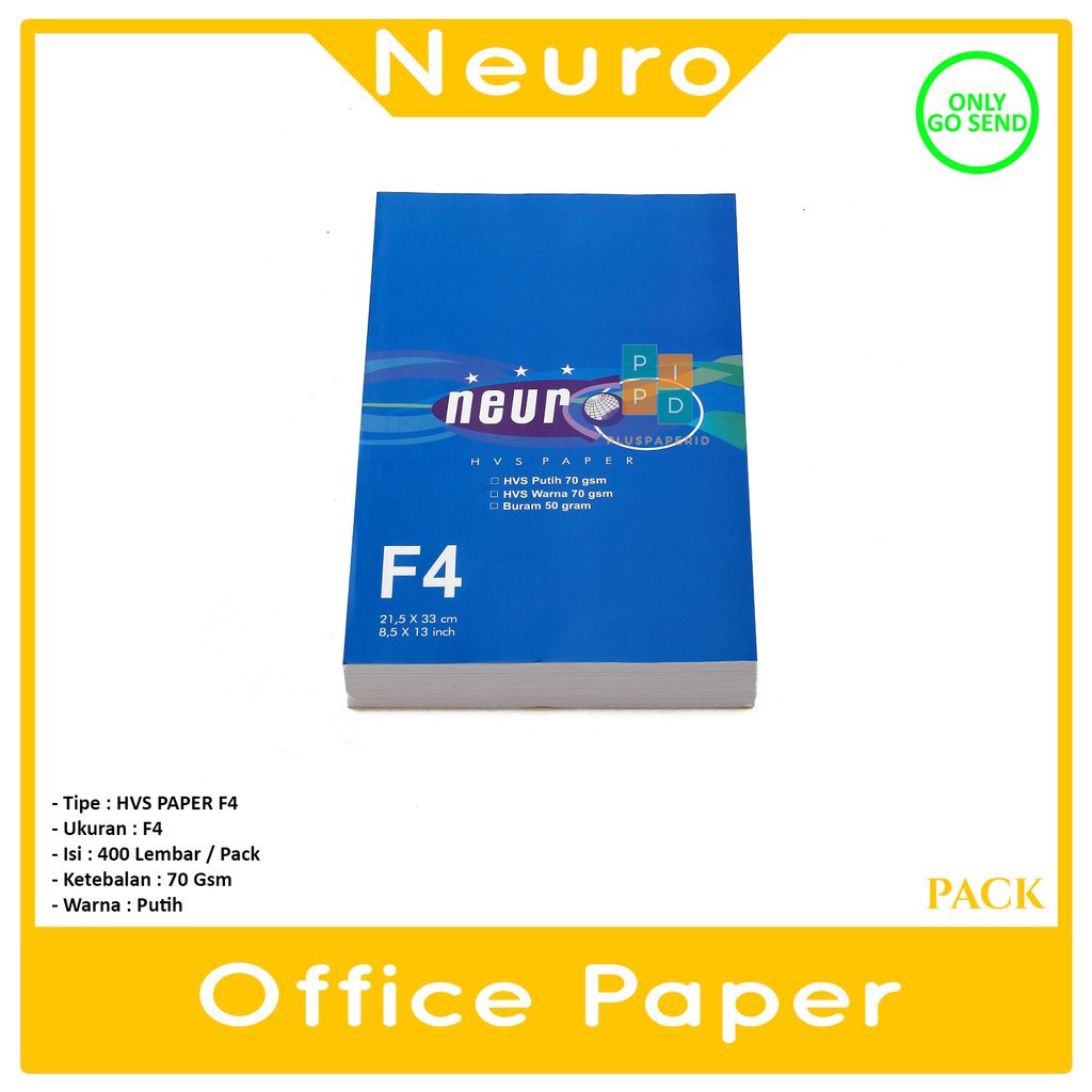 

NEURO - Kertas Hvs Fotokopi F4 70gsm - Pack