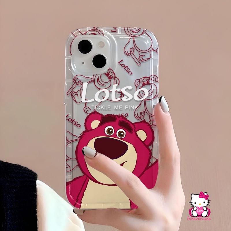 Kartun Manyo Cute Strawberry Bear Case Redmi 9T 9A 9C Nfc10 10C 9 12C A1 10A Redmi Note 10 11s 8 9 11 10s Note10s Note11 POCO F4 Soft Airbag Clear Cover