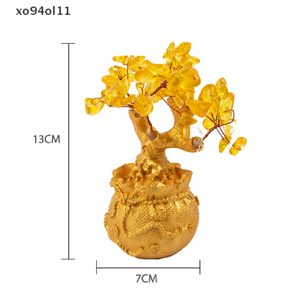 Xo Pohon Uang Kristal Alami Pohon Keberuntungan Feng Shui Money Tree Home Decor OL