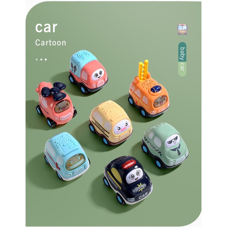 Mobil Mainan Bayi Untuk Usia 12 Th Mobil Musik Untuk Balita Laki-Laki Perempuan Anak Kartun Pull Back Cars Untuk Anak Laki-Laki Mainan Hadiah Ulang Tahun