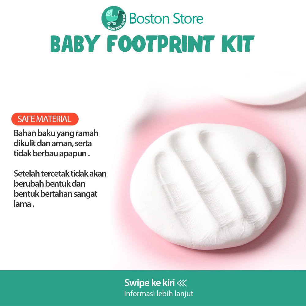 Bostonstore Cetakan Kaki / Cetakan Kaki Tangan Bayi / Cetakan Kaki / Cetakan Kaki dan Tangan Bayi / Baby Foot Print Hadiah Ulang Tahun Kenangan Bayi / Cetakan Kaki dan Tangan Bayi + Frame Classic / Set Cetakan Baby Foot Print Bingkai Foto Kaki Tangan Bayi