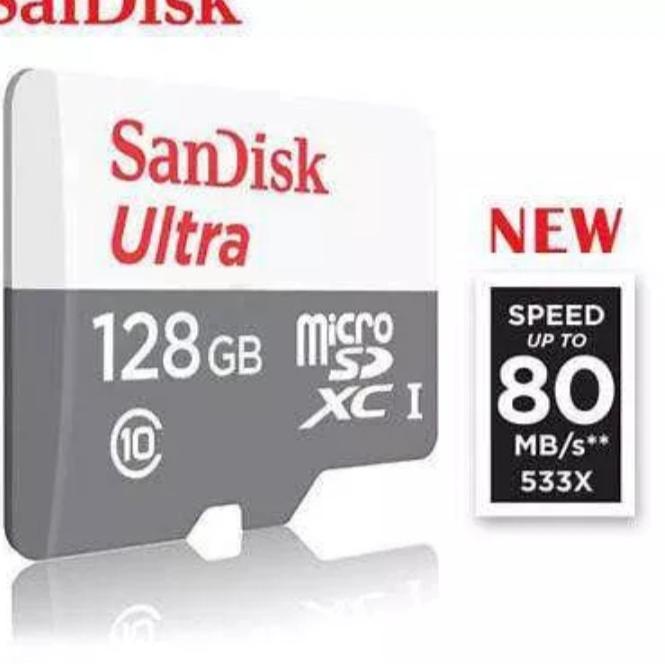 Import Terlaris Memory Card SanDisk Ultra 128GB 64GB 32GB 16GB 8GB Kartu Memori  Micro SD Memori Hp 
