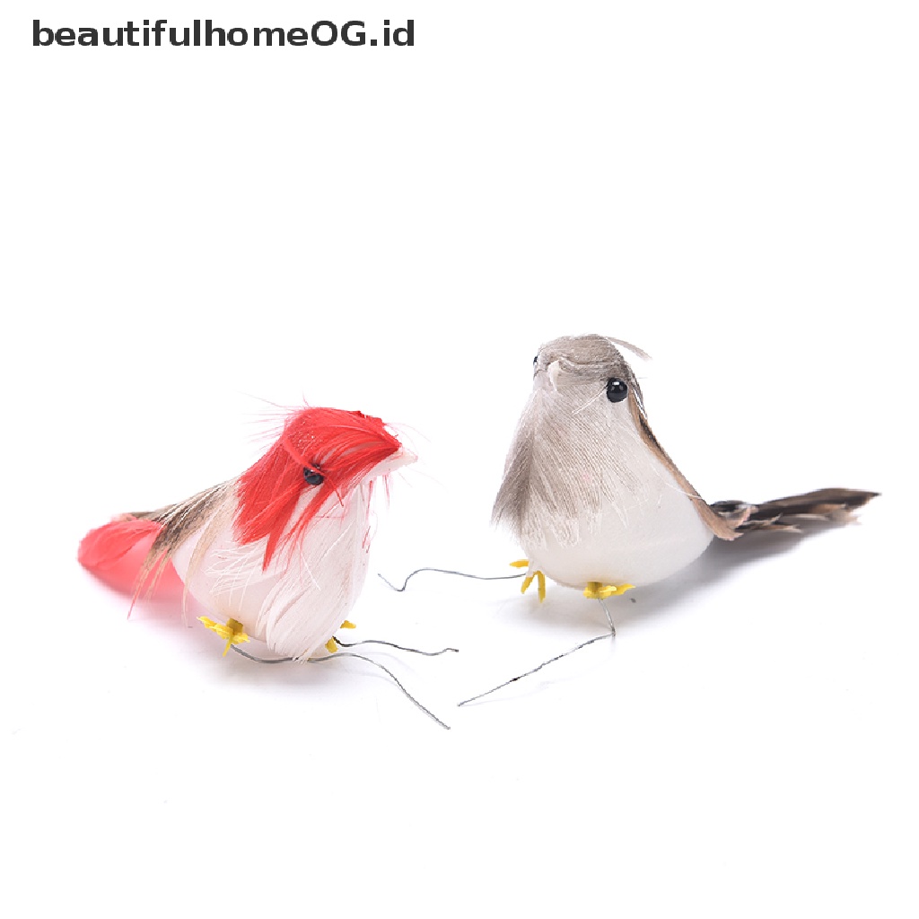 // Beautifulhomeog.id// 12Pcs Burung Bulu Artificial Kecil Lucu Pohon Natal Decor Wedding Doves **