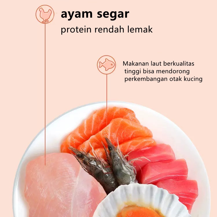 Cemilan Kucing Kitten Snack Kucing Basah Murah Snack Hewan Peliharaan Pengemukan Kucing Pelengkapa 15g/Strip