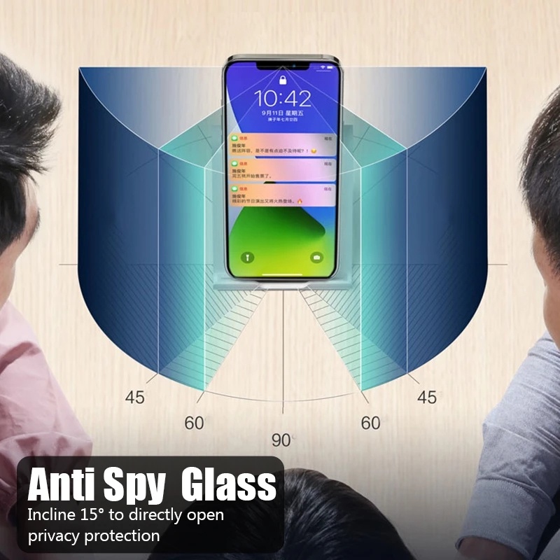 Anti Gores Privasi Tempered Glass Film Full Cover Anti-Spy Silau Pelindung Layar Untuk Samsung Galaxy S23 Plus