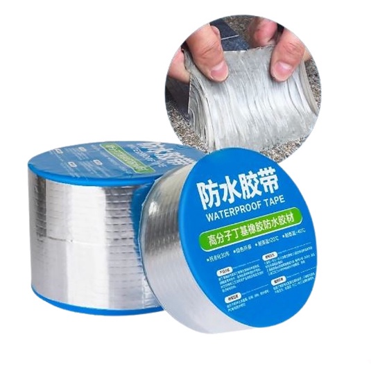 PA LAKBAN ANTI BOCOR 3M / LAKBAN ALUMINIUM FOIL BUTYL WATERPROOF 3 METER / LEM ANTI AIR ALUMINIUM TAPE SERBAGUNA PR128