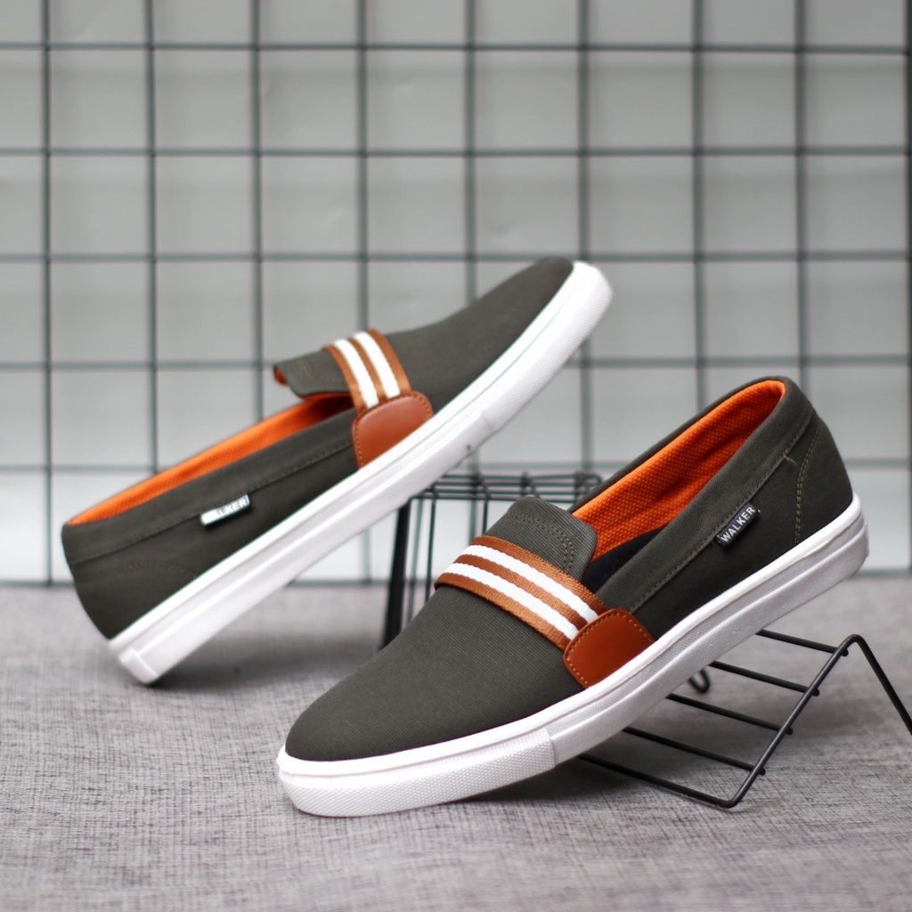 SEPATU SLIP ON PRIA DEWASA LOAFER KANVAS PREMIUM ORIGINAL SEPATU CASUAL KASUAL PRIA SANTAI NONGKRONG FASHION TERBARU TRANDY