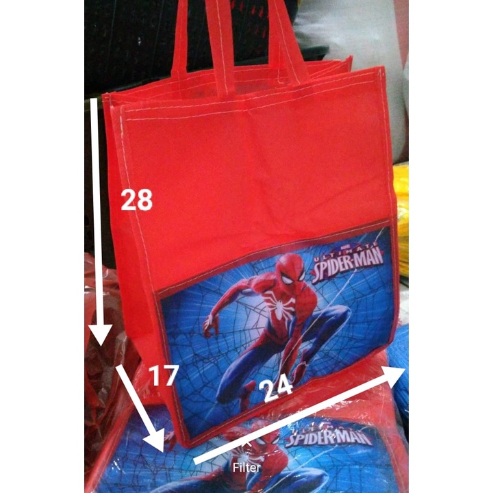 ECER SATUAN Tas Spunbond model cangklong 22*22 - Tas Besek - Tas Berkat - Tas Hajatan -  Tas ulang tahun - tas khitanan - wedding