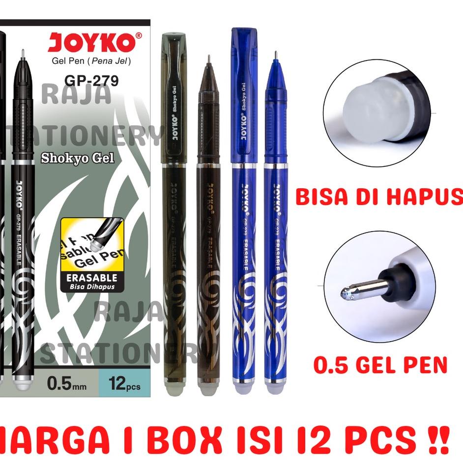 

✨Mall✨ JOYKO ERASABLE GEL PEN HITAM BIRU PULPEN PEN BISA DIHAPUS JOYKO LUSIN GP-279 [12PCS] !!