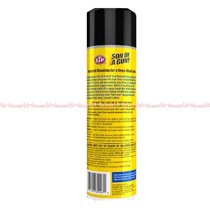 Stp Son Of a Gun 621ml One Stop Tire Care Clean Shinies Protector Glowing Spray Mengkilatkan Ban Meredakan Retakan BanMobil Stop Stp Sonofgun Sprei