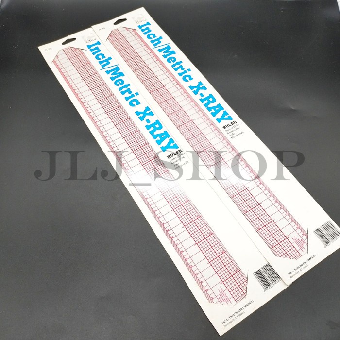 

BISA COD Penggaris pola / Skala plastik-Inch / metric x-ray 45cm / 18" B-95