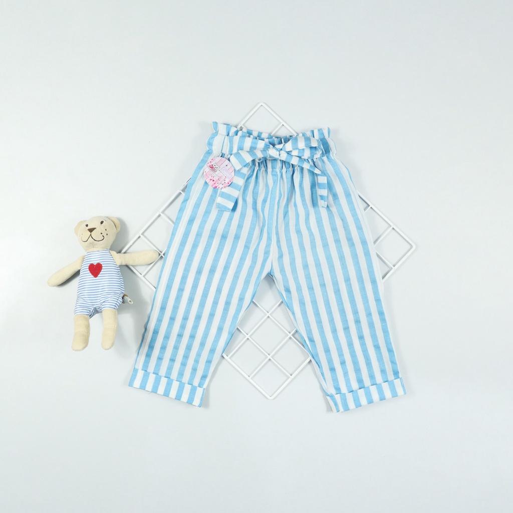 Owlet - celana panjang anak perempuan / celana anak perempuan / celana highwaist anak  / celana anak salur / celana pita