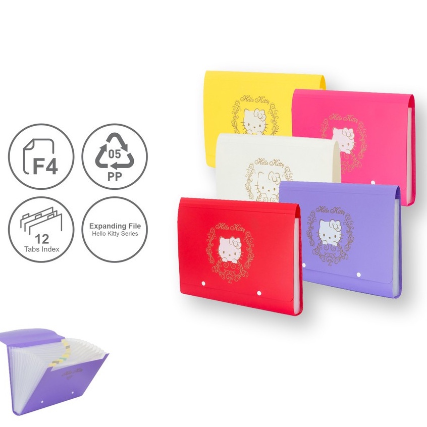 

Bantex Expanding File Map Harmonika 12 Sekat Folio F4 Gambar Hello Kitty