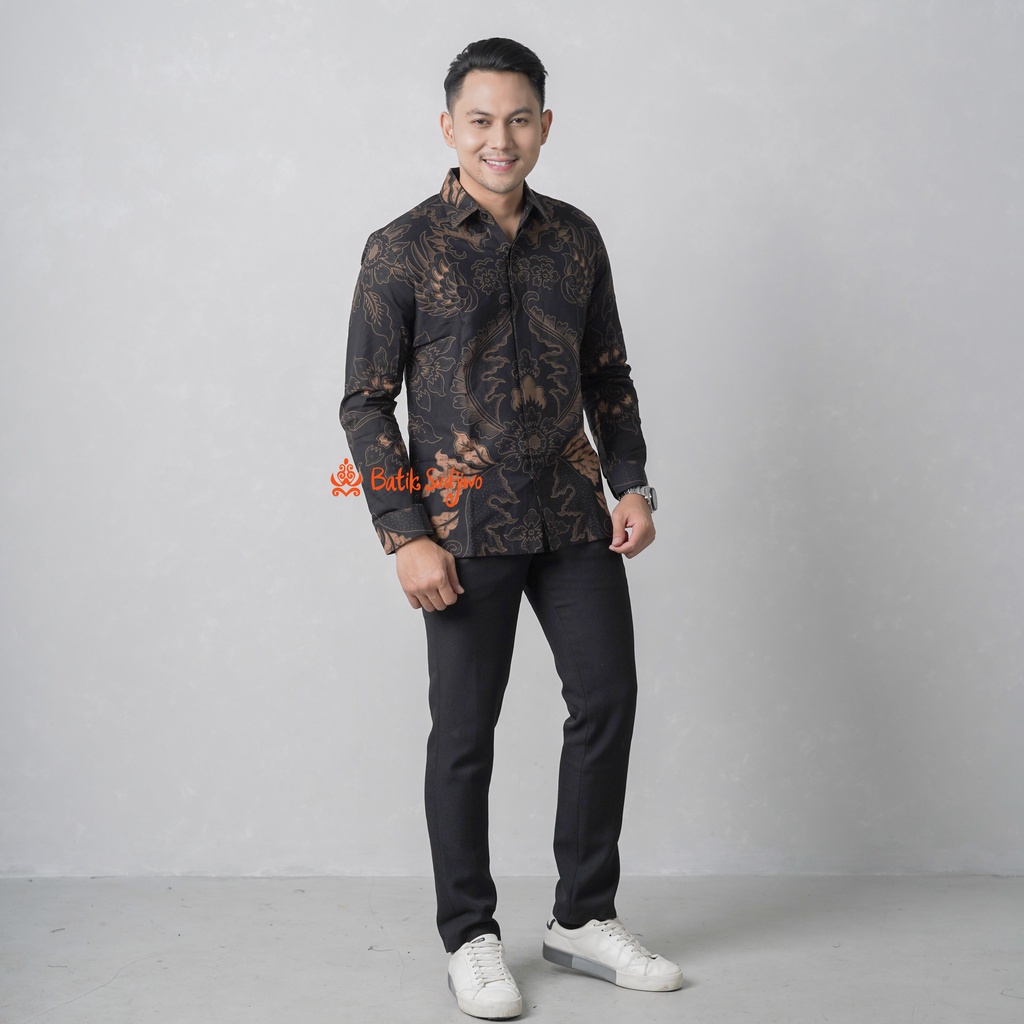 Kemeja Batik Pria Lengan Panjang  Lapis Furing Premium 1016 SUDJCAMP