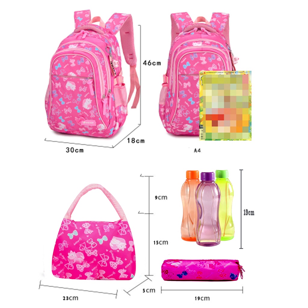 Toko agung99 - Tas Anak Animo Satuan / Tas sekolah anak perempuan paud sd tk smp sma 1 2 3 4 5 6 7 / Ransel anak perempuan Original