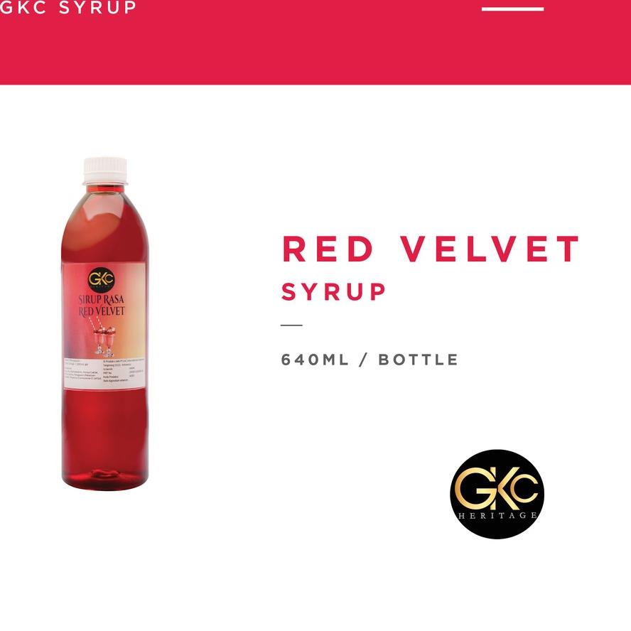 

☇ Sirup Red Velvet / Redvelvet Syrup Minuman GKC Heritage 640 ml (Import Quality) ☻