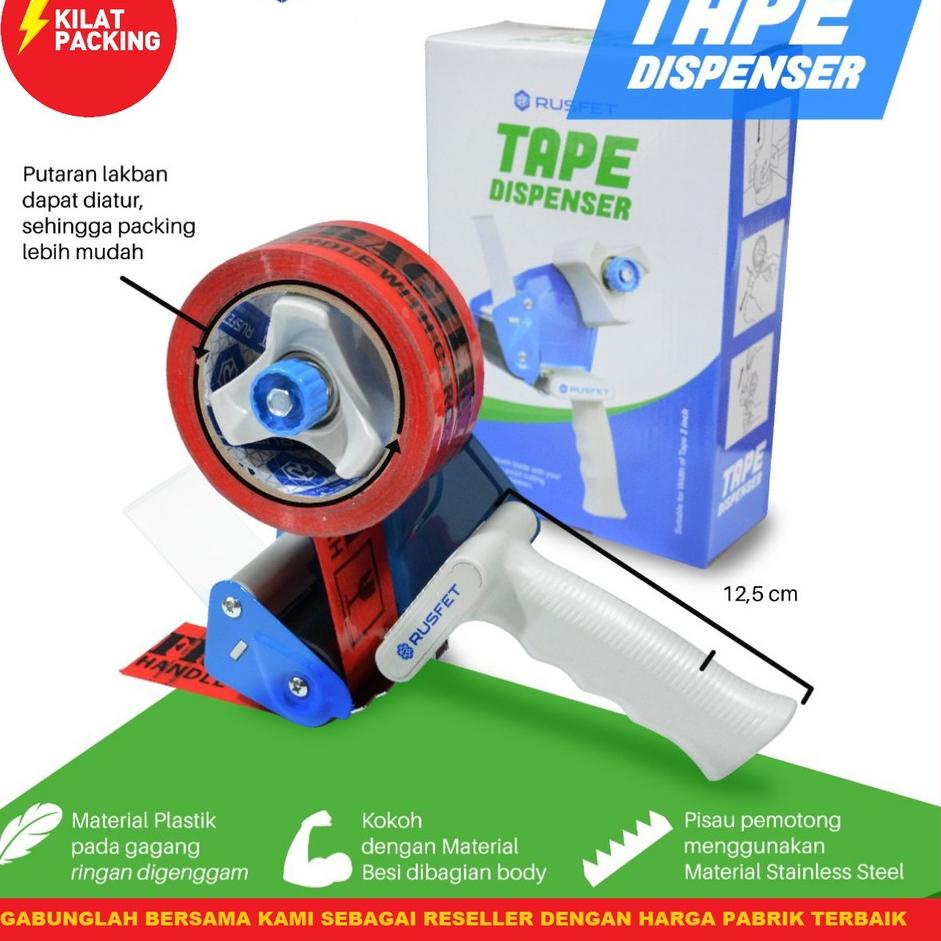 

Pabrik Resmi Tape Dispenser Gagang / Alat Pemotong Lakban/ Alat Potong Lakban RUSFET