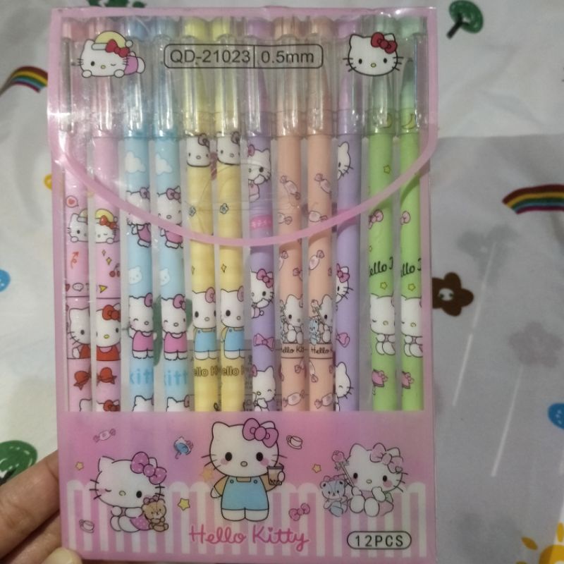 

12pc Balpoin bisa d hapus karakter hellokity QD 21023