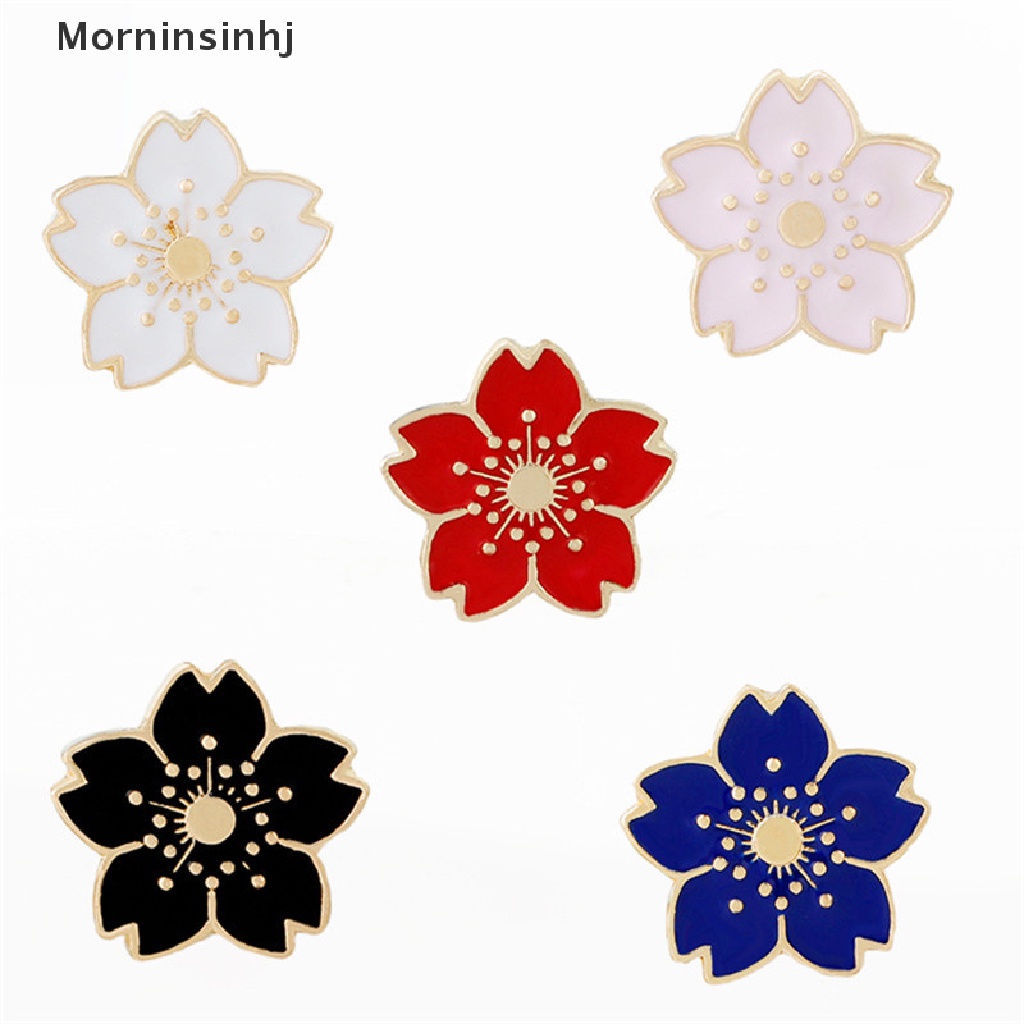 Mornin 5 Pcs Enamel Bunga Bros Pin Baju Kerah Pin Korsase Lencana Wanita Perhiasan Hadiah id