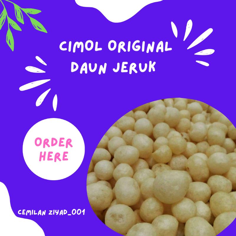 

cemilan cimol asin original daun jeruk
