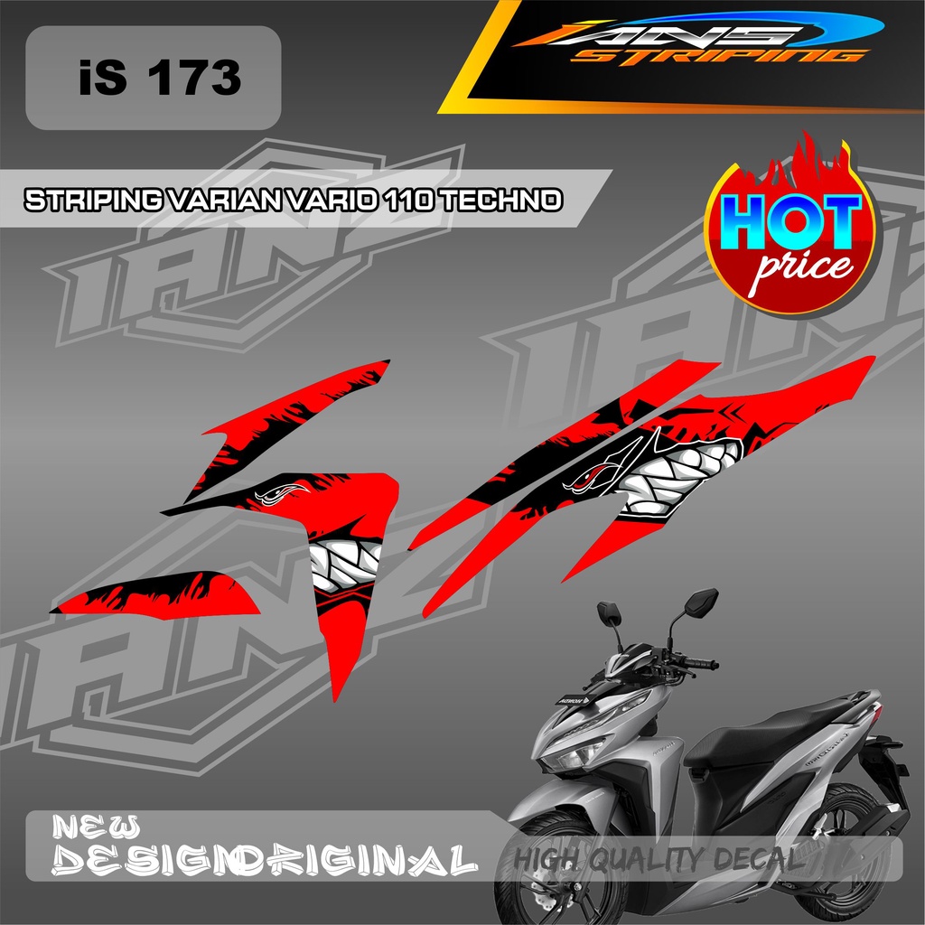 NEW STRIPING HONDA VARIO 110 OLD KONSEP VARIAN WARNA /DECAL VARIO 110cc / STIKER KERETAN HONDA VARIO 110cc IS173