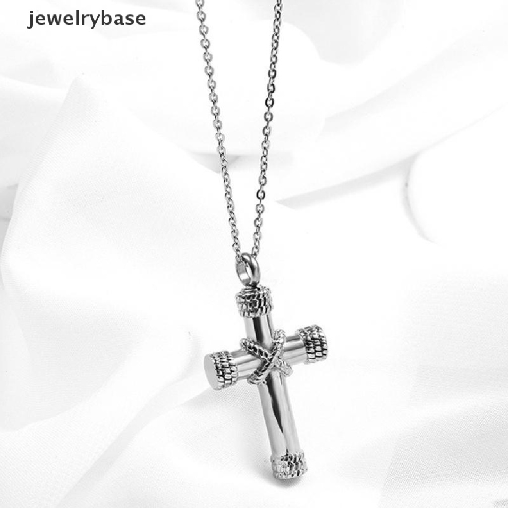 [jewelrybase] Kualitas Tinggi Logam Kremasi Pemakaman Salib Liontin Guci Kalung Untuk Abu Memorial Perhiasan Butik
