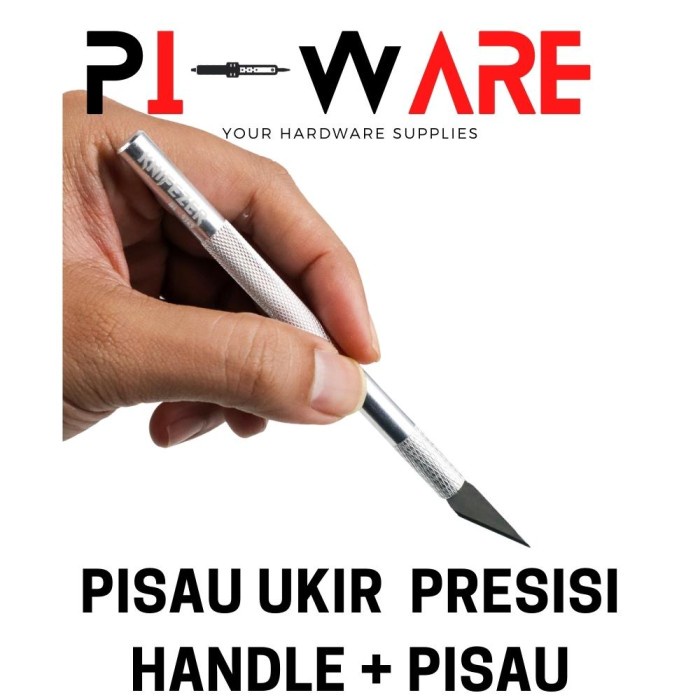 Pisau IC Presisi Ukir Seni Bonsai Hand Craft Hobby Crafting Art Knife Metal Handle Blade Ada Varian Refill No 11 No 4 No 17