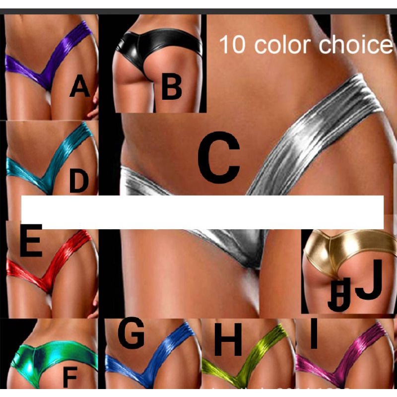 10 Warna Shiny Thongs wanita mengkilap blink blink celana dalam cewe G string perempuan pakaian dalam girl women