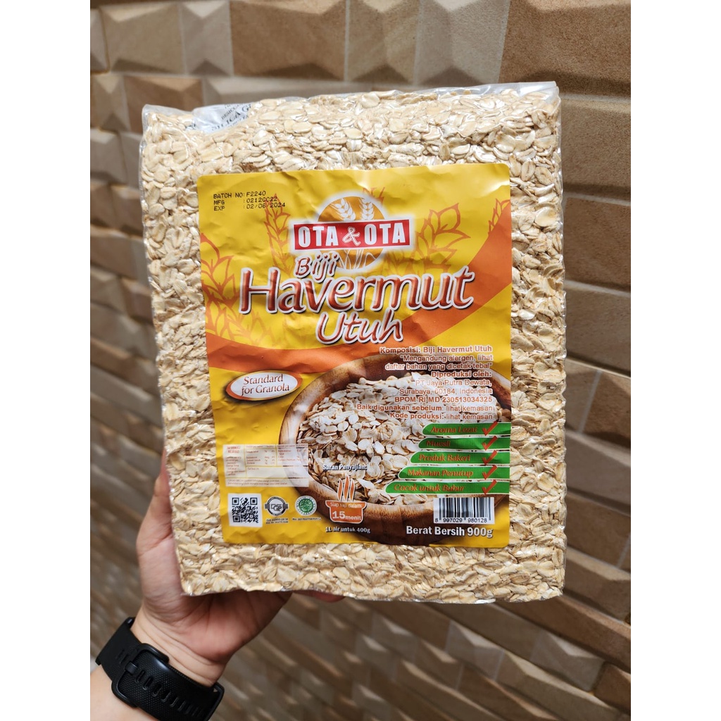 

OTA&OTA OATMEAL ROLLED OAT AUSTRALIA - BIJI HAVERMUT/GANDUM UTUH 900Gr