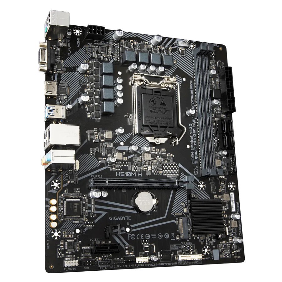 Gigabyte H510M H (LGA1200, H510, DDR4, USB3.2, SATA3) Motherboard