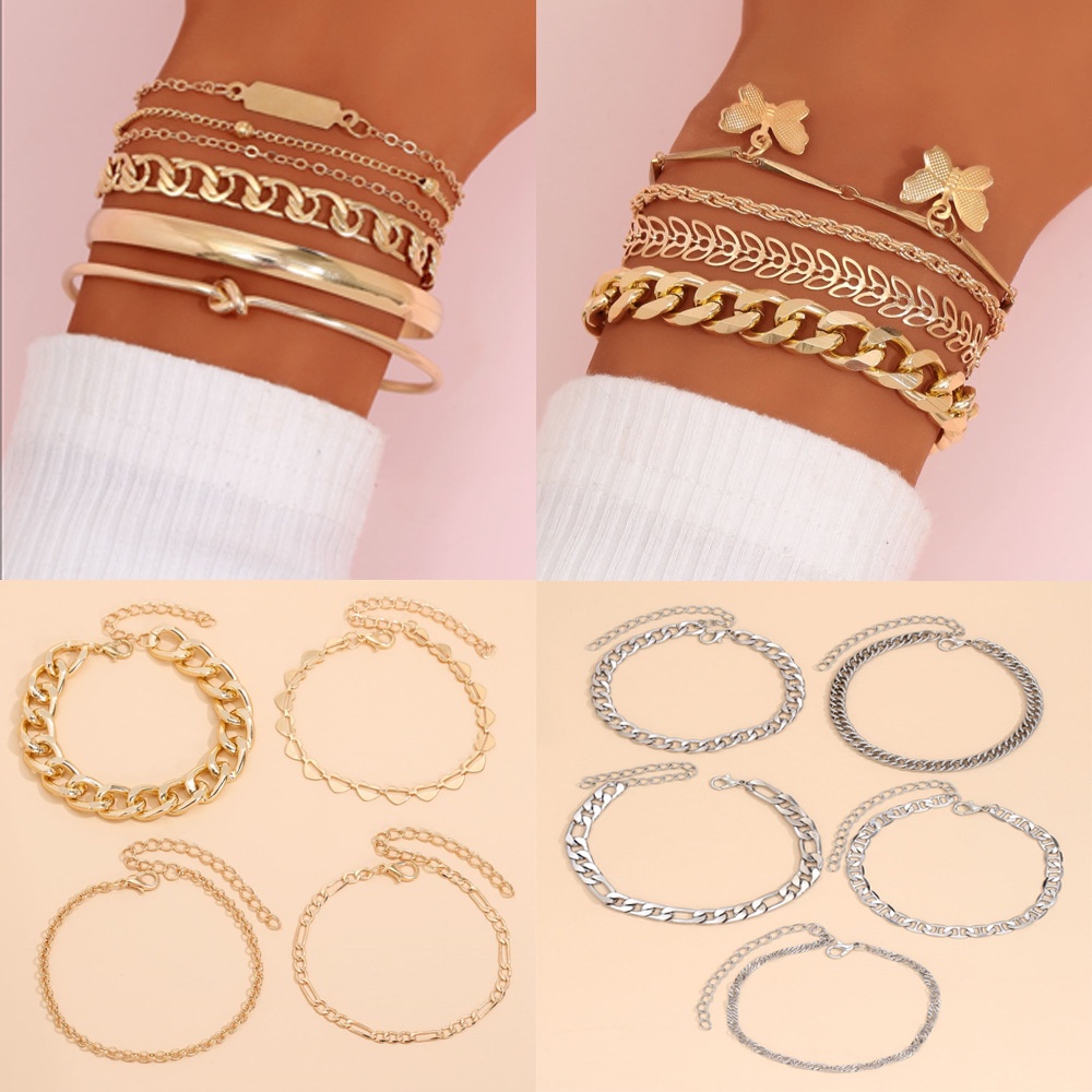 Gelang Pasangan | Gelang Simpul Geometris | Gelang Desain Kupu-Kupu Bahan Logam | Aksesoris Wanita | Sendok Garpu Bahan Stainless Steel