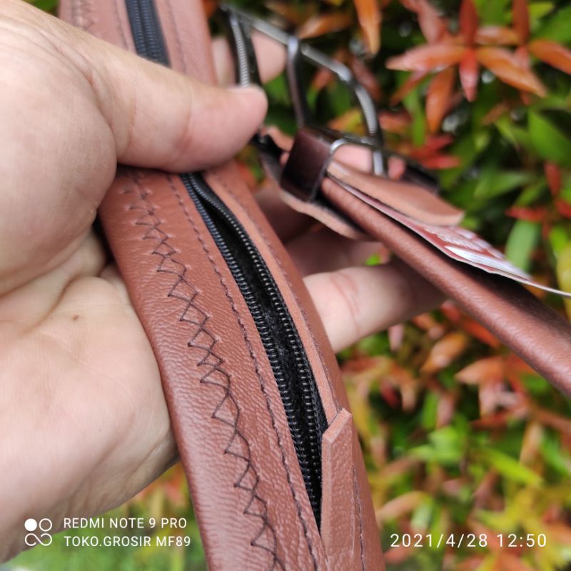 Sabuk Resleting Kulit PU Premium | Ikat Pinggang Kulit Sintetis Exclusive Tebal