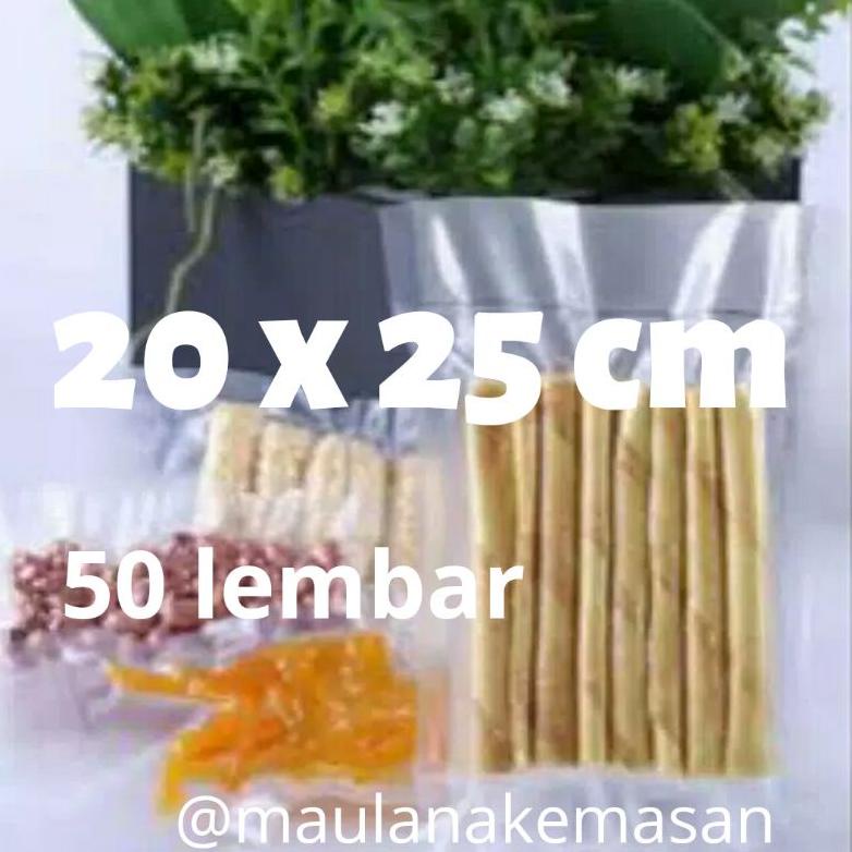 

vvp81 Plastik vakum vacuum bag 20x25 cm 50 lembar termurah berkualitas tebal 80 mikron ,.,.,.,,