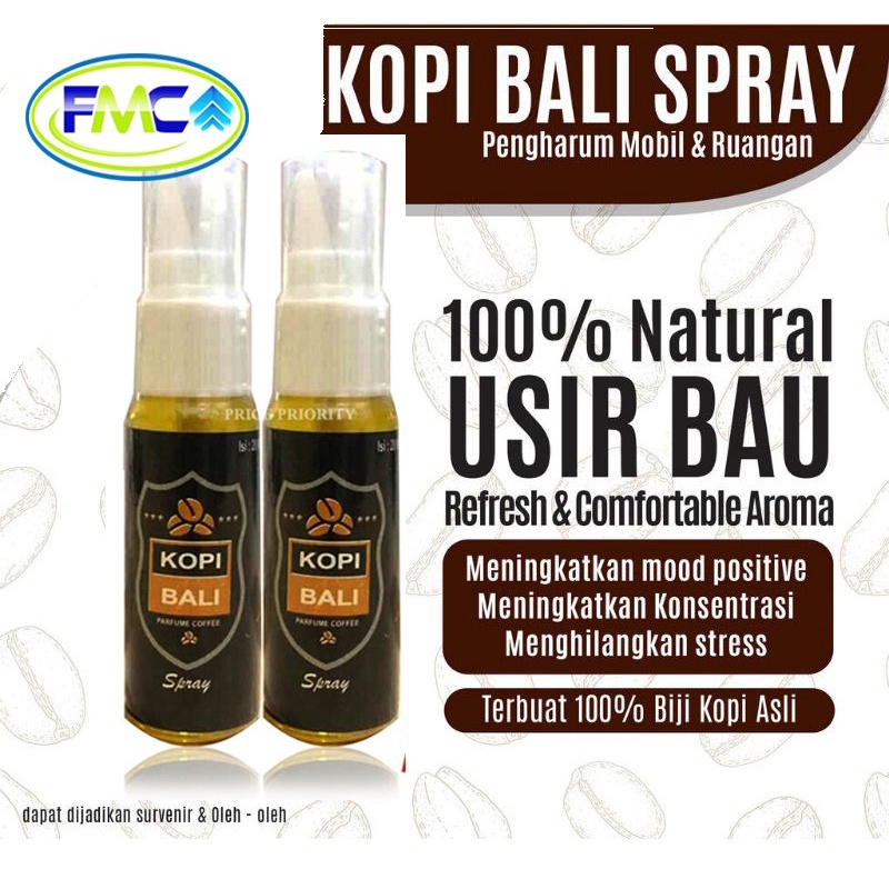 Parfum Kopi Bali Spray Mobil Pengharum Ruangan Pewangi Botol Ori 20ml Jaket Helm Kopi Aroma Kopi Relaksasi