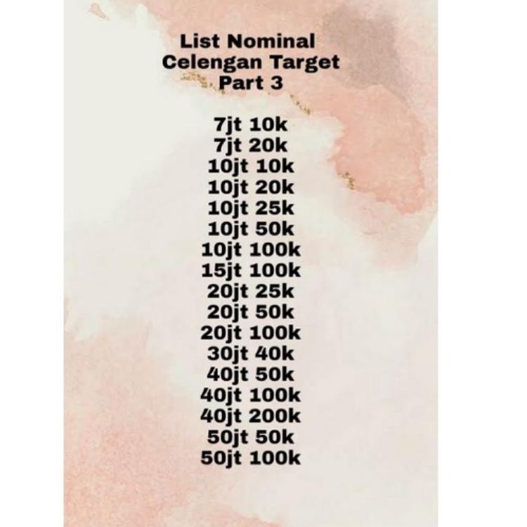 J77 (Bagian 3) Bisa COD Celengan Tabungan Target Celengan Kaleng 7jt 10jt 20jt 30jt 40jt 50jt HOT PR