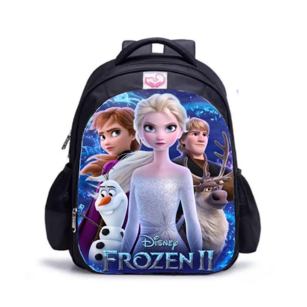 TERBARU RANSEL ANAK MOTIF KARTUN UKURAN 38X13X26 CM - TAS SEKOLAH TK-SD RANSEL ANAK PEREMPUAN KARAKTER TAS FROZEN IMPORT 3D EMBOSS BAHAN DINIR 300