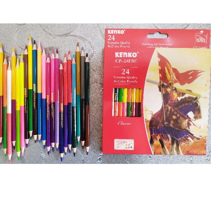 

12.12 Fasion sale Kenko Pensil Warna CP-24FBC - Bi-Colour dapat 48 Warna serbuuu !