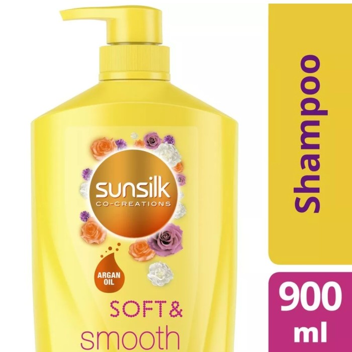 ✿ BISA COD✿ Sunsilk Shampoo Black Shine 680ml - Kuning 900 ml