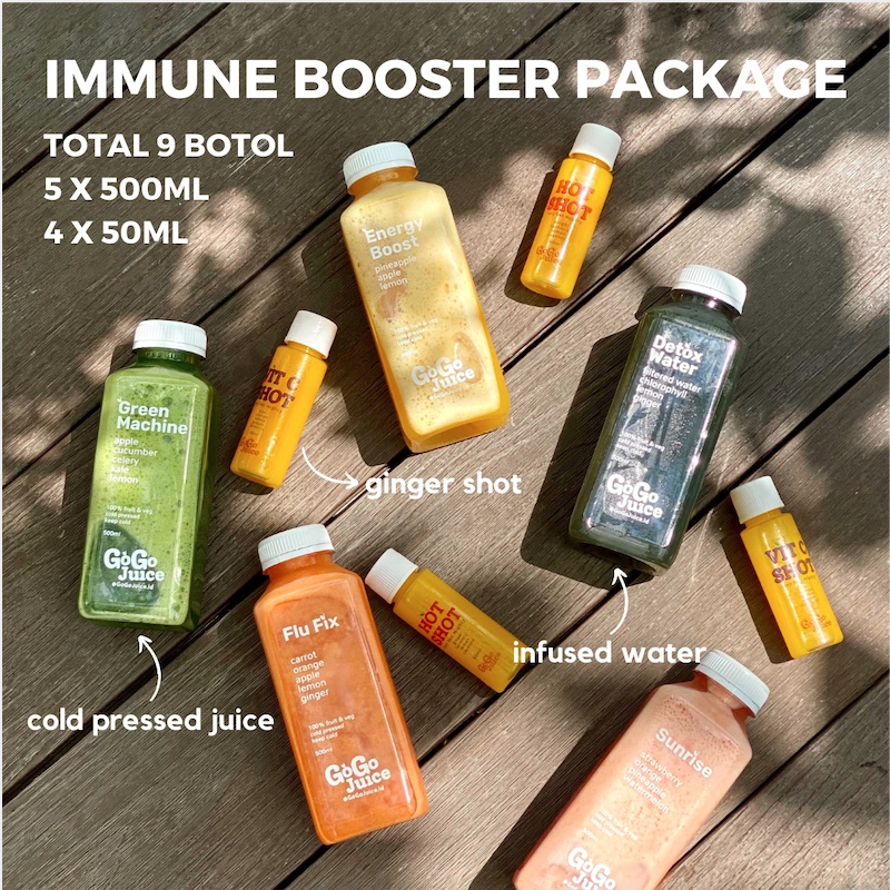 

Immune Booster Care Package Cold Pressed Juice | Recovery and Prevention Jus Anti Virus Imun kekebalan tubuh Kado Gift Paket Hadiah Sakit