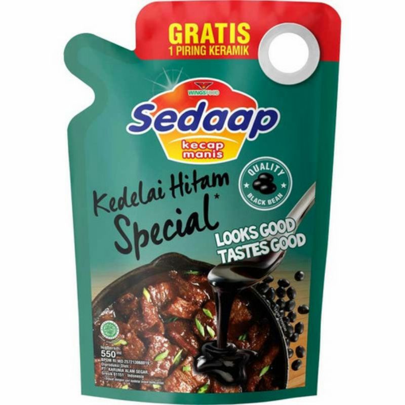 

KECAP SEDAAP ISI ULANG REFILL 550ML| KECAP MANIS KEMASAN HIJAU GRATIS PIRING KRAMIK