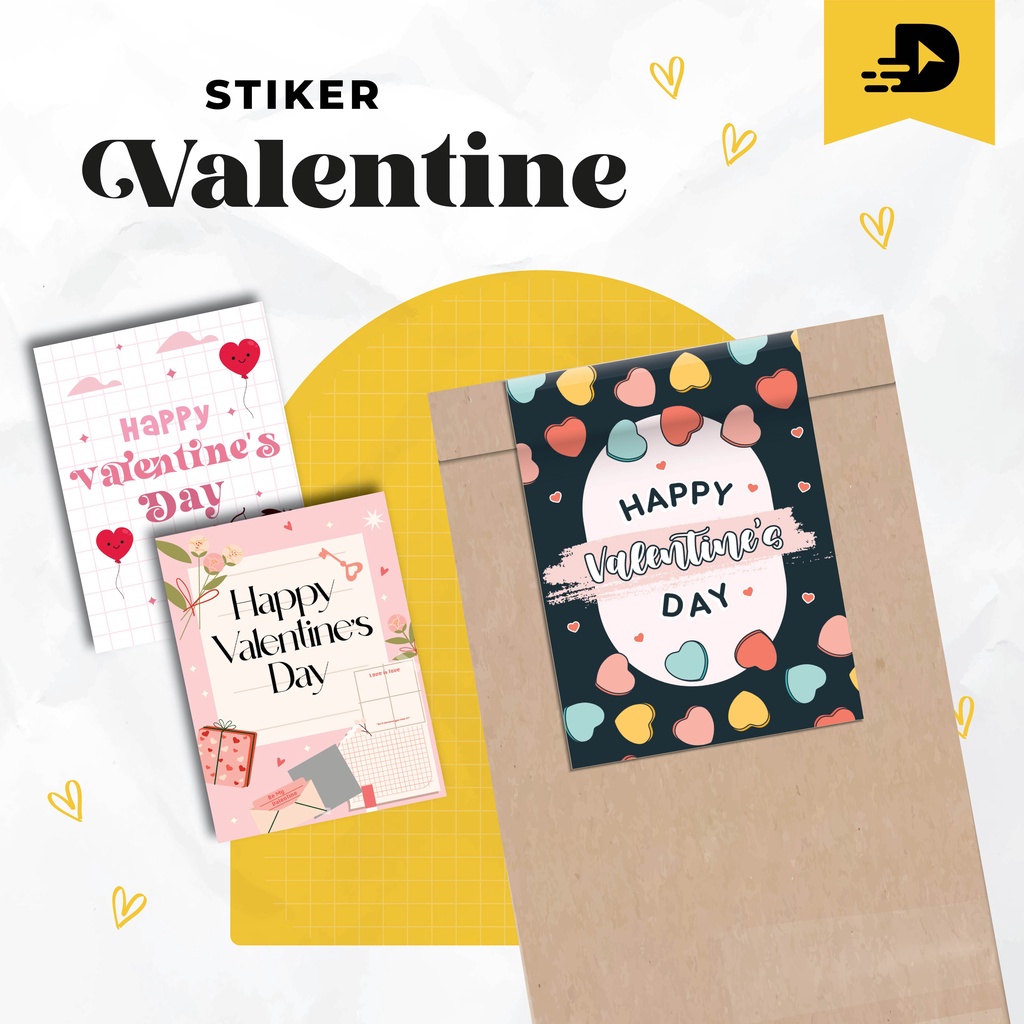 

Stiker Valentine / Stiker Ucapan Valentine Custom