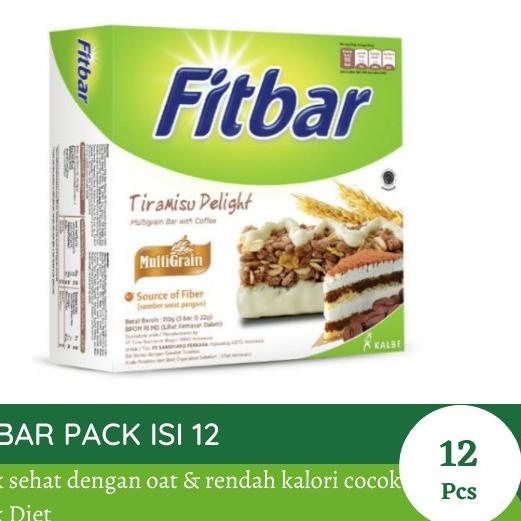 

COD ✅⭐ Fitbar Pack (12 pcs) Coklat, Fruit Rasberry, Nuts, Tiramisu