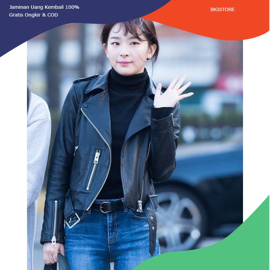 Jaket Kulit Wanita Korea Blazer Semi Jas