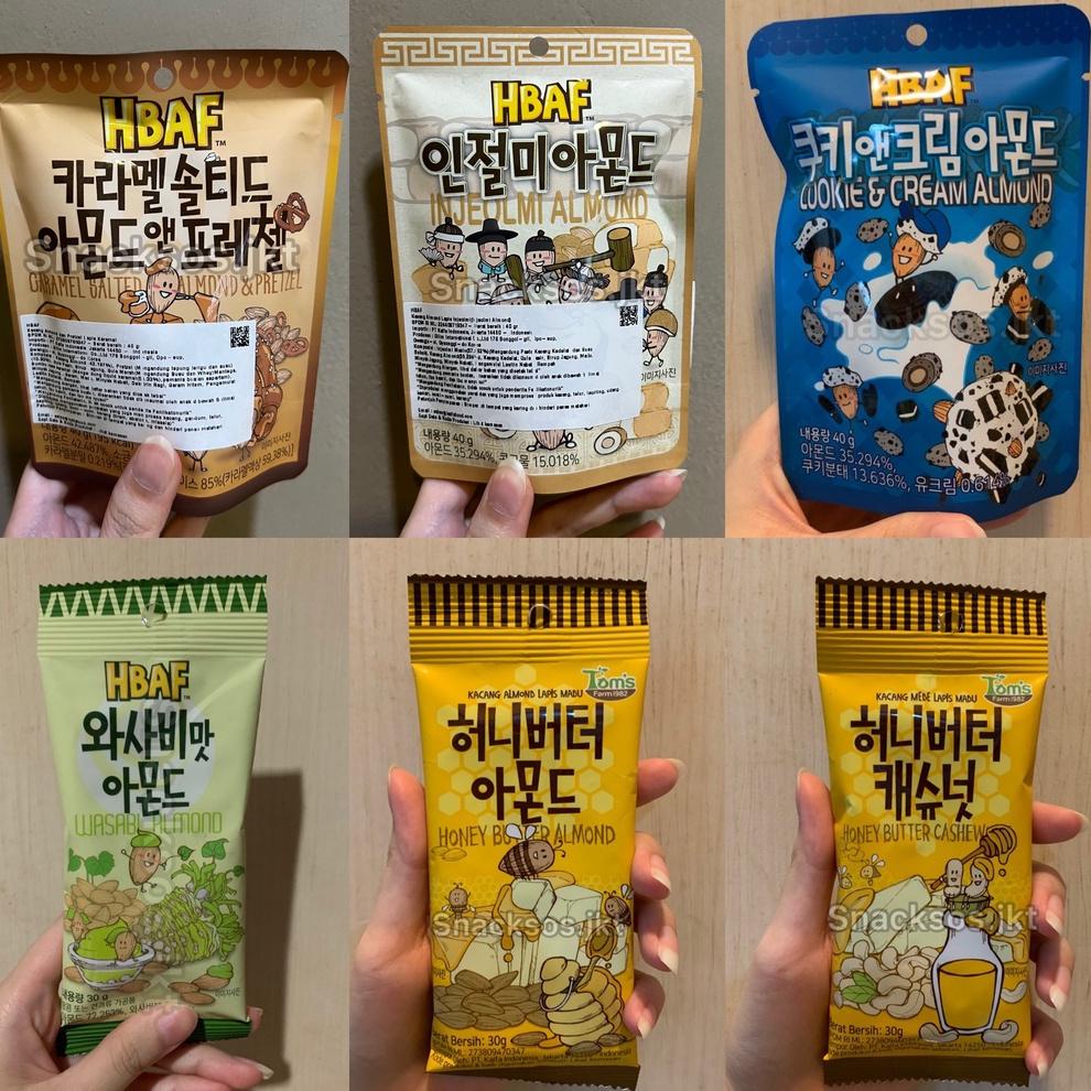 

Hemat [30gr] TOMS HONEY BUTTER ALMOND / HONEY BUTTER CASHEWNUT / INJEOLMI / CARAMEL SALTED ALMOND AND PRETZELS / WASABI ALMOND / COOKIES&CREAM KOREA Terjamin