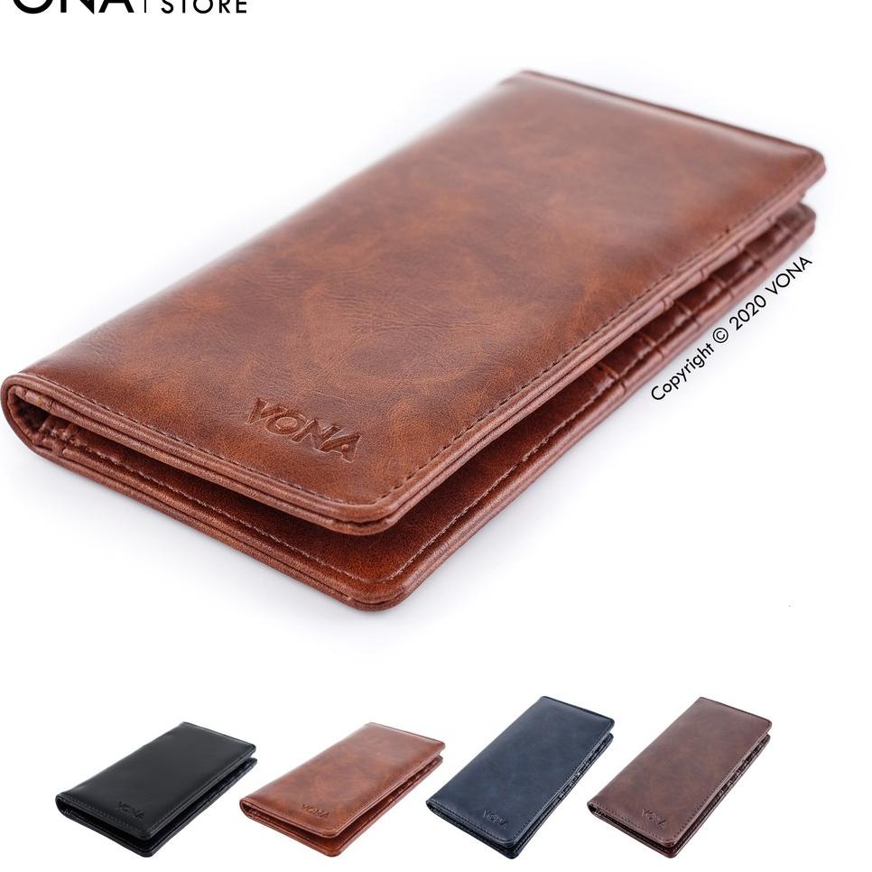 Siap Kirim VONA Dompet Panjang Pria Wanita Kulit PU - HUNTER