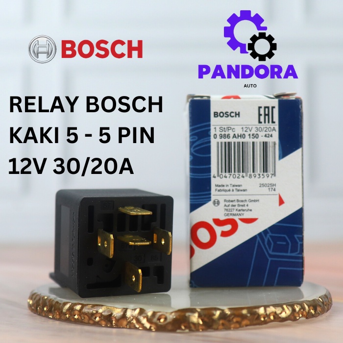 RELAY BOSCH 5 PIN 12V 30A PEMUTUS ARUS ORIGINAL