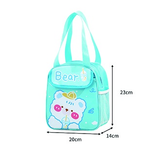 ⭐️𝐈𝐇𝐒 𝟗𝟑𝟔 𝐋𝐚𝐦𝐩𝐮𝐧𝐠⭐️Tas Bekal Lunch Cooler Bag Tas Bento Aluminium Motif Dino And Bear Korean Style