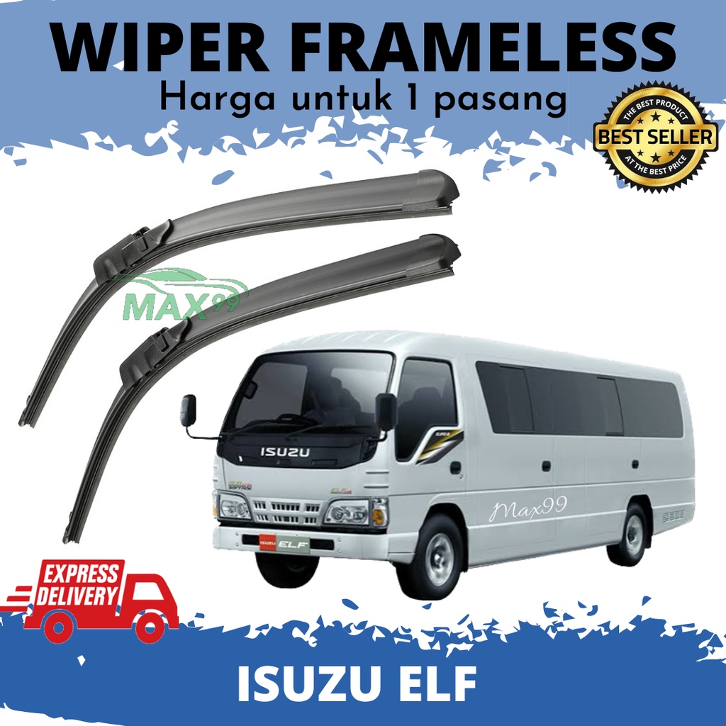 Wiper Isuzu Elf Frameless - Wiper Mobil ELF Pisang - Max99