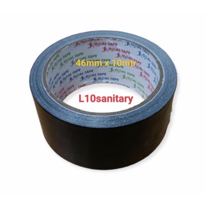 Lakban Kain HITAM Goal Tape / Lakban Terpal Hitam 46mm x 10 Meter Murah